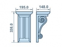 Размеры кронштейна 195х338
